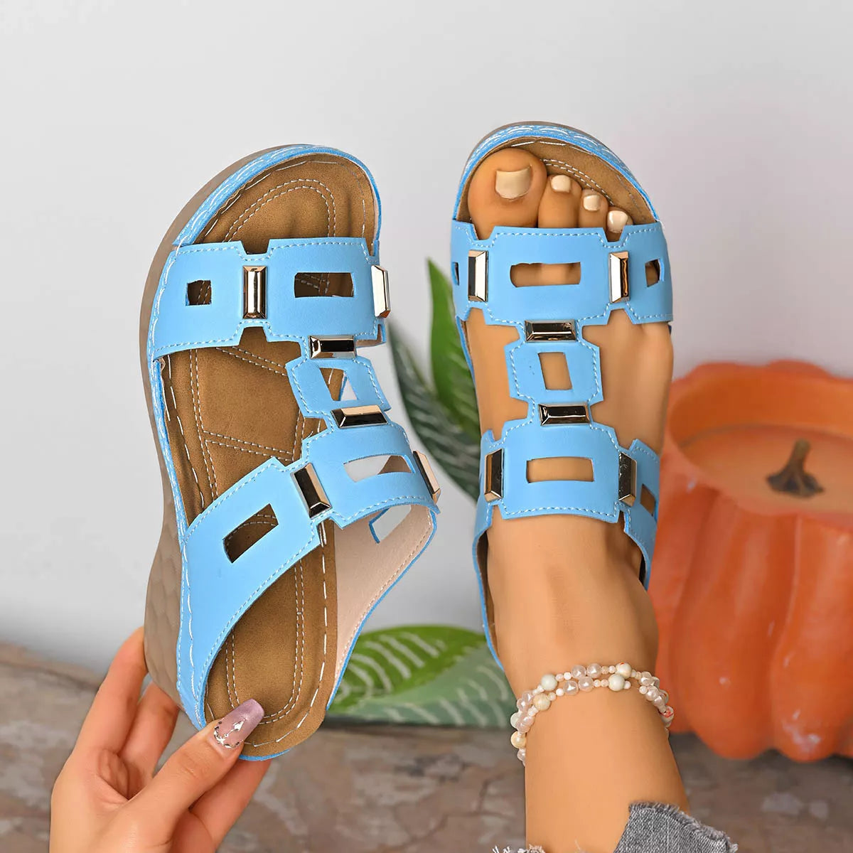 Open Toe Wedge Sandals