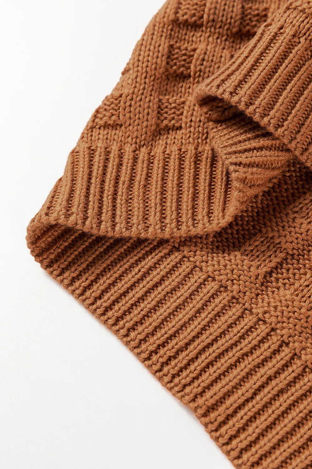 Textured Pattern Round Neck Sweater Vest