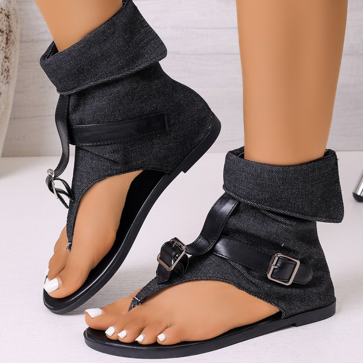 Toe Post Buckle Sandals