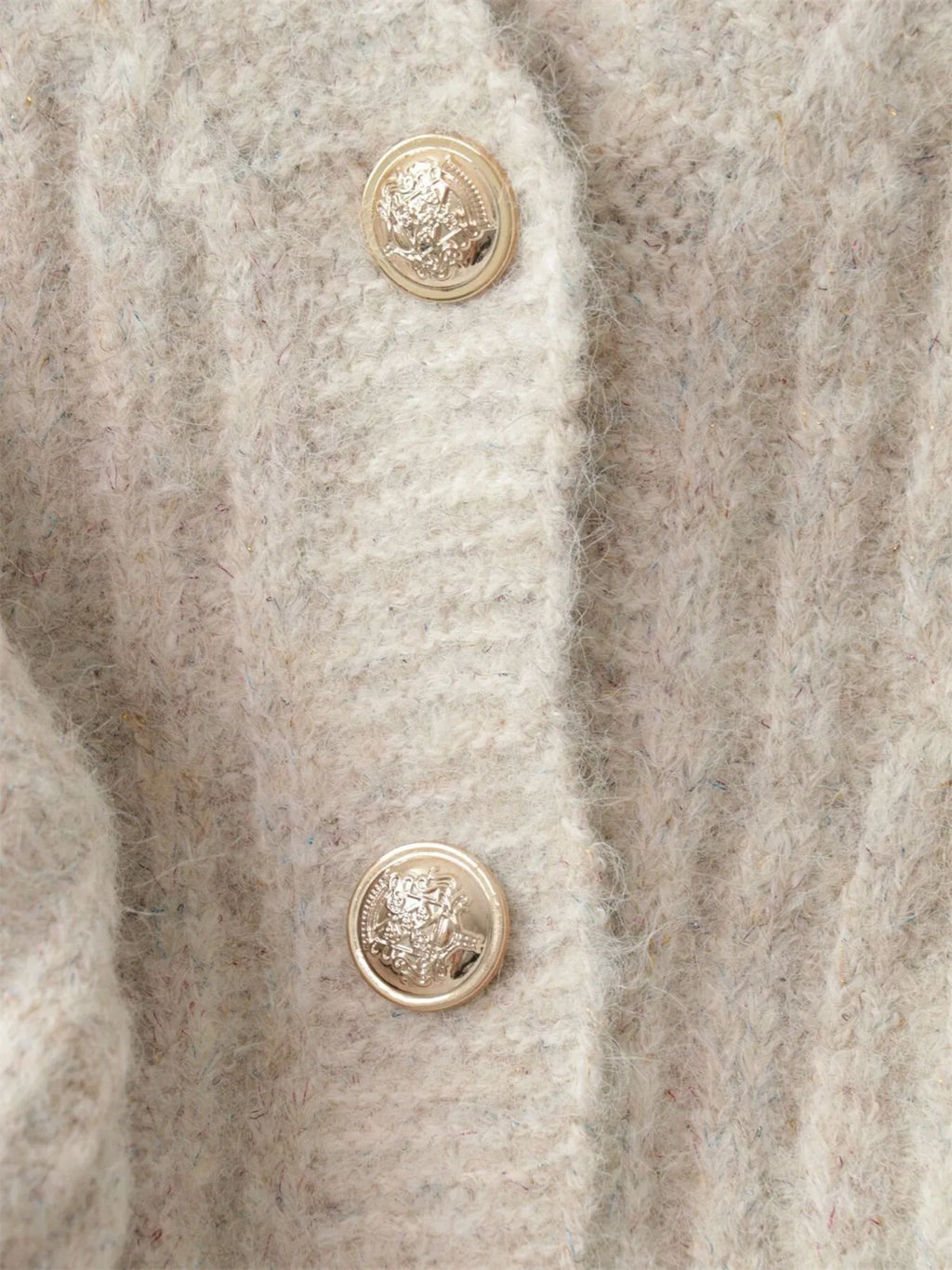 Cable Knit Button-Up Cardigan