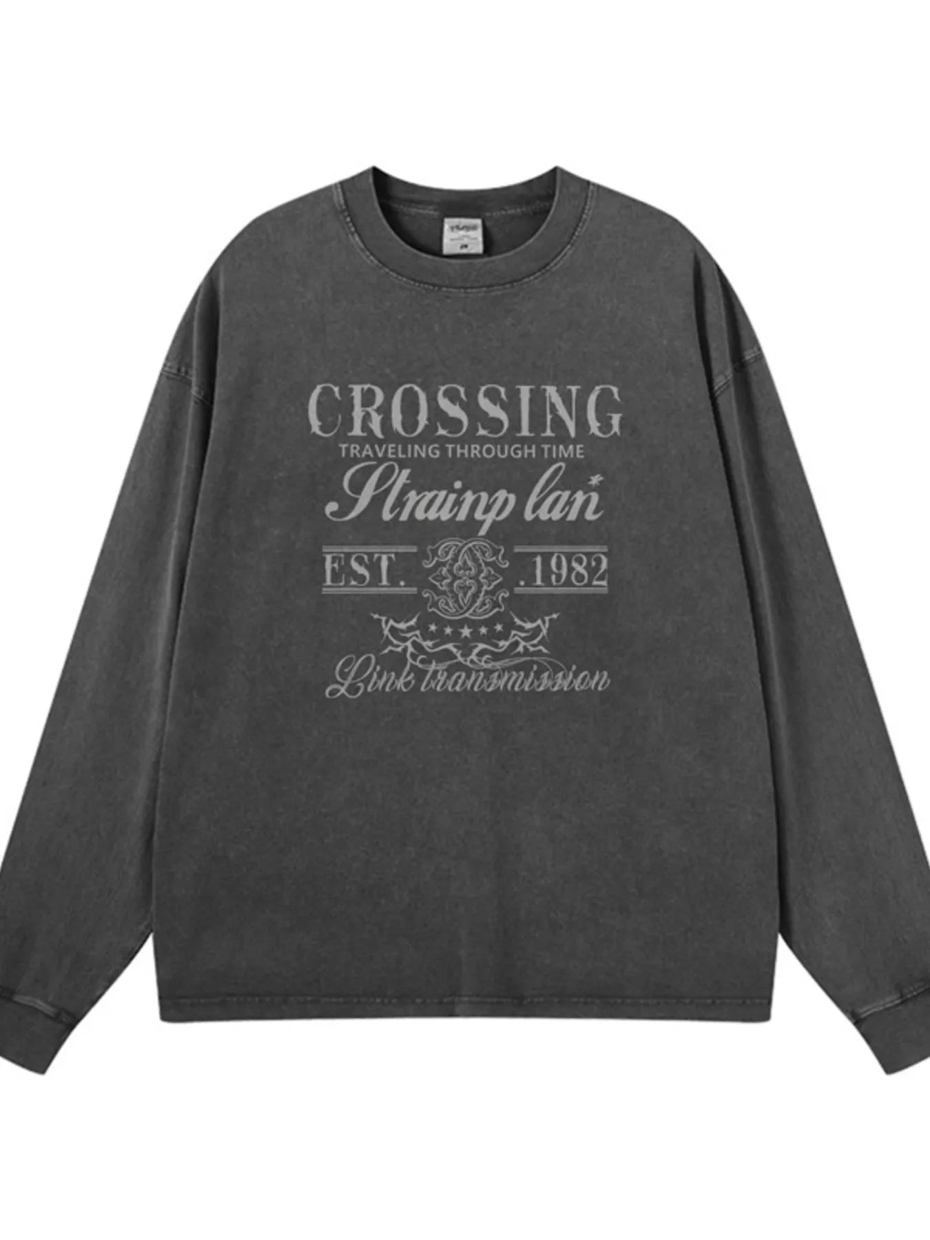 Men's Graphic Round Neck Long Sleeve T-Shirt