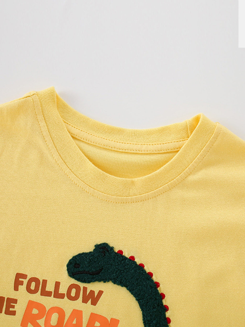 Children's Dinosaur Graphic Round Neck T-Shirt