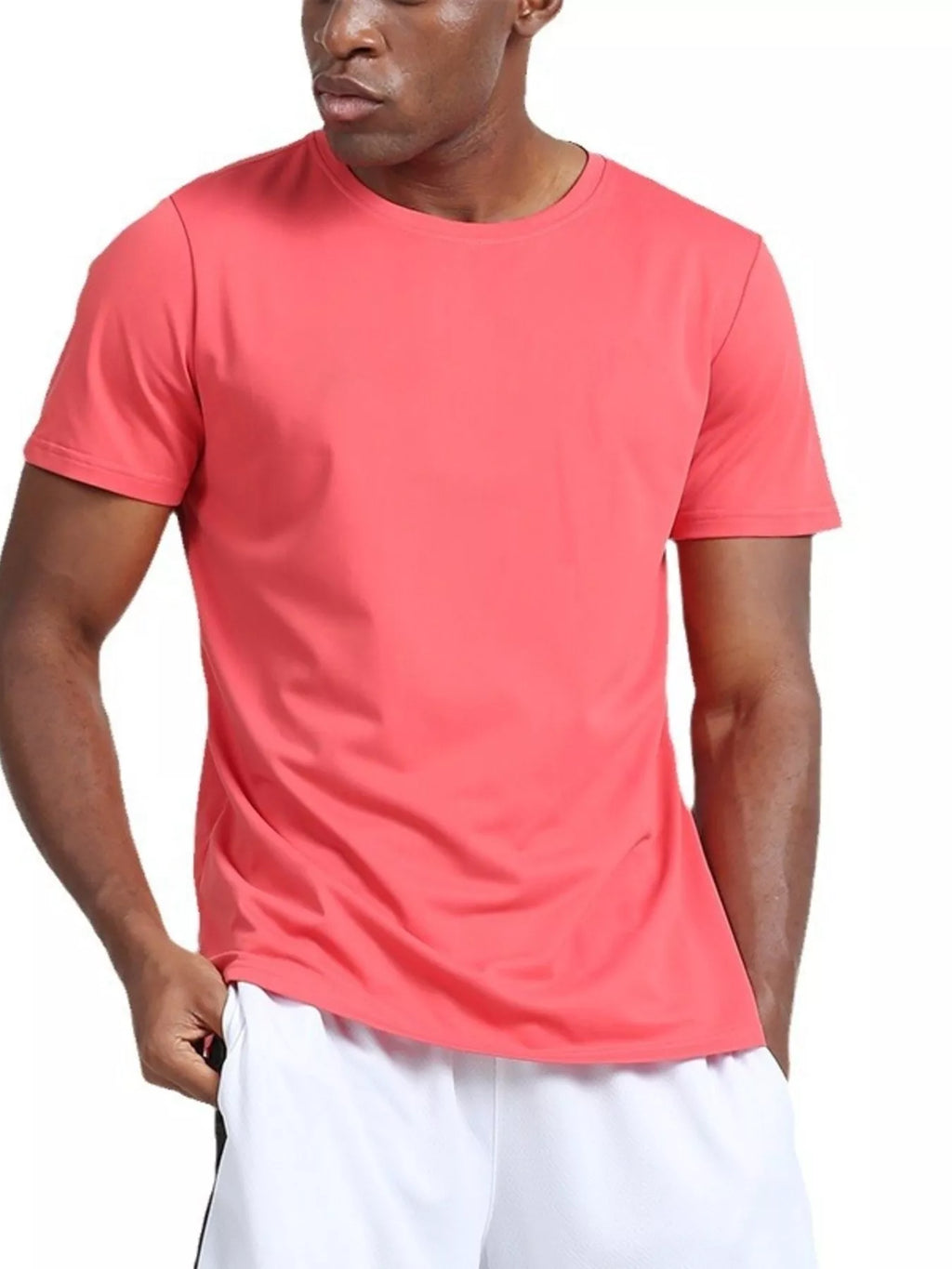Men's Plus Size Solid Color Round Neck T-Shirt