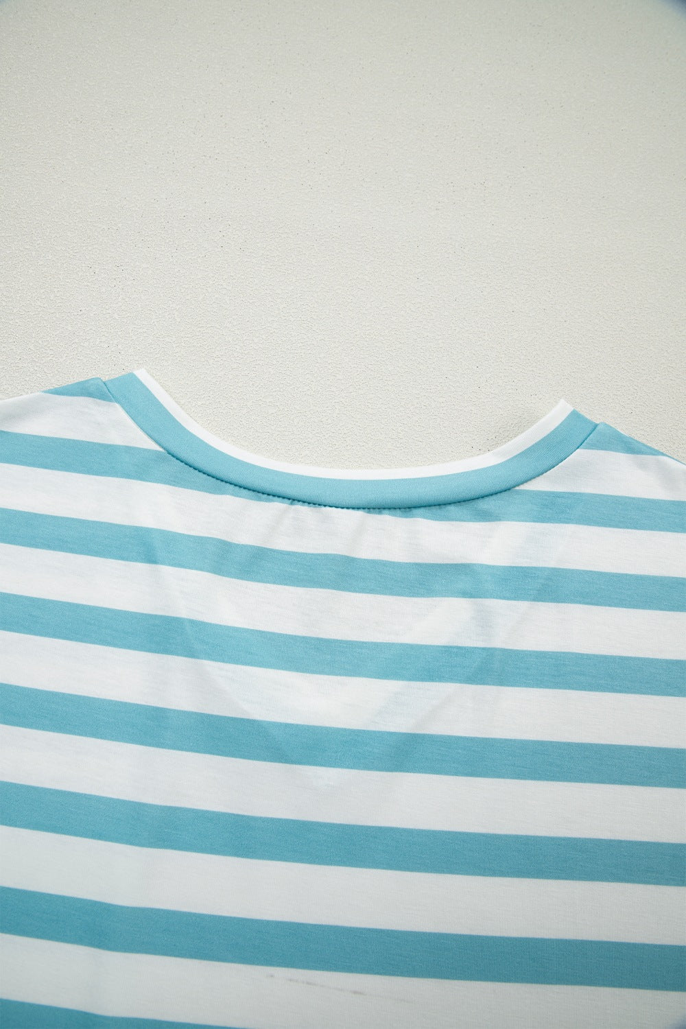 Stripe V Neck Patched Pocket Casual T Shirt