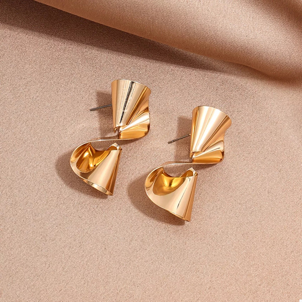 18K Gold-Plated Twist Earrings