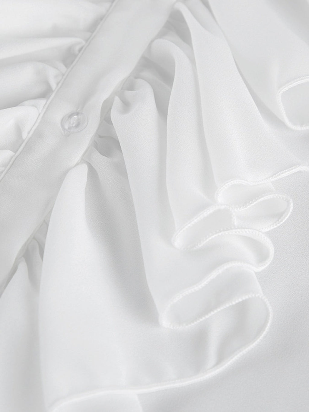Ruffle Trim Flounce Sleeve Blouse