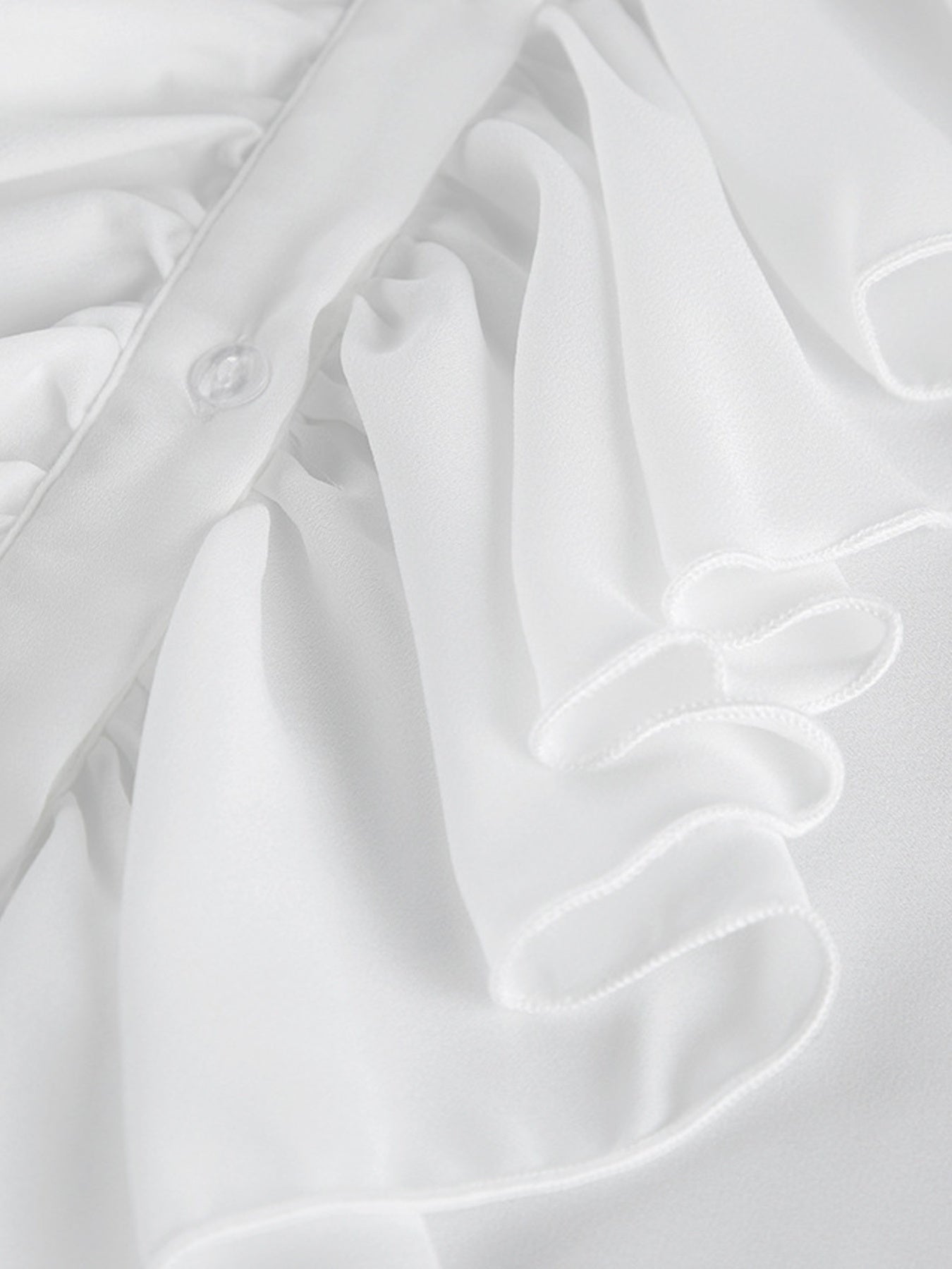 Ruffle Trim Flounce Sleeve Blouse
