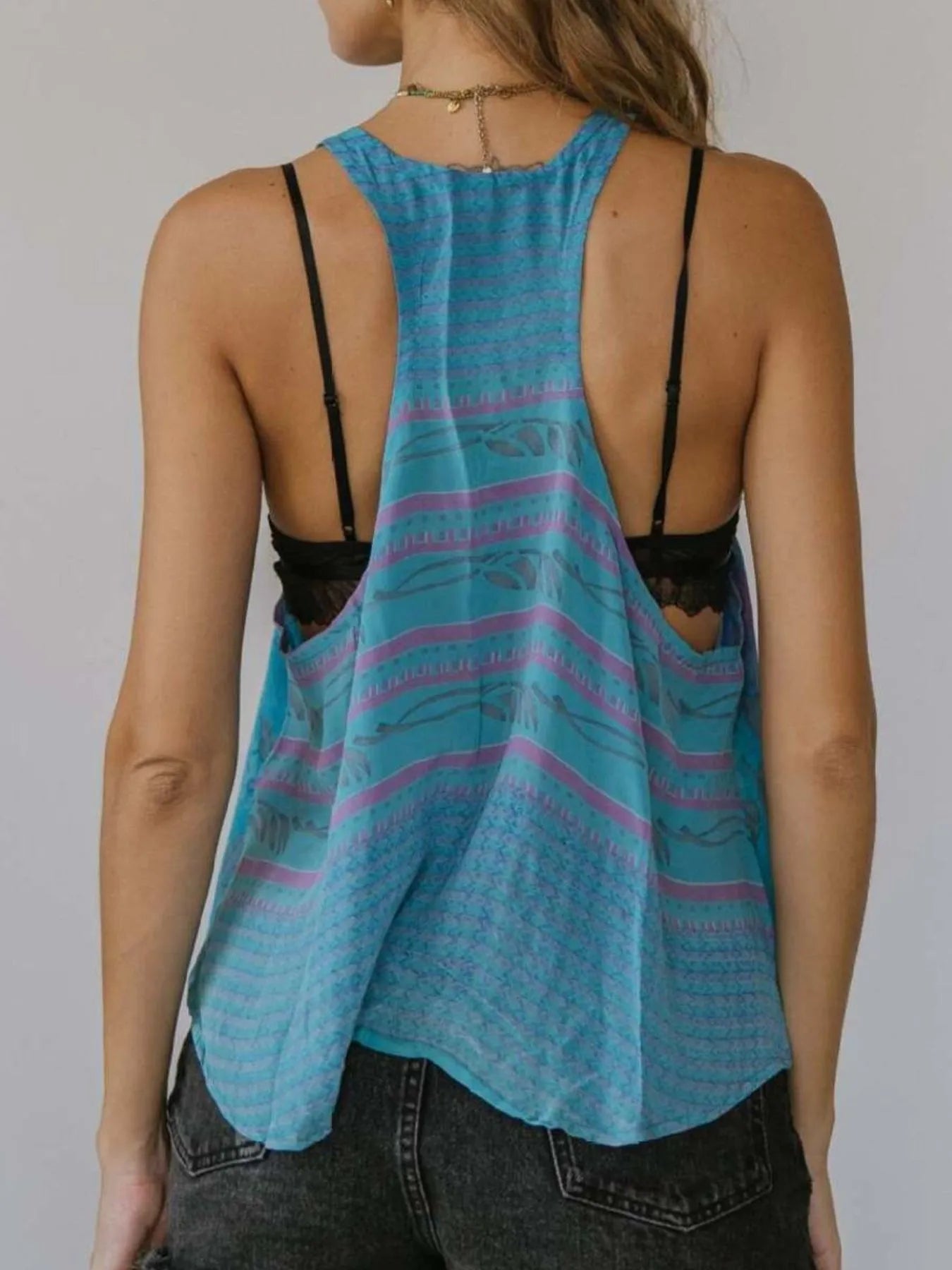 Printed Scoop Neck Tank