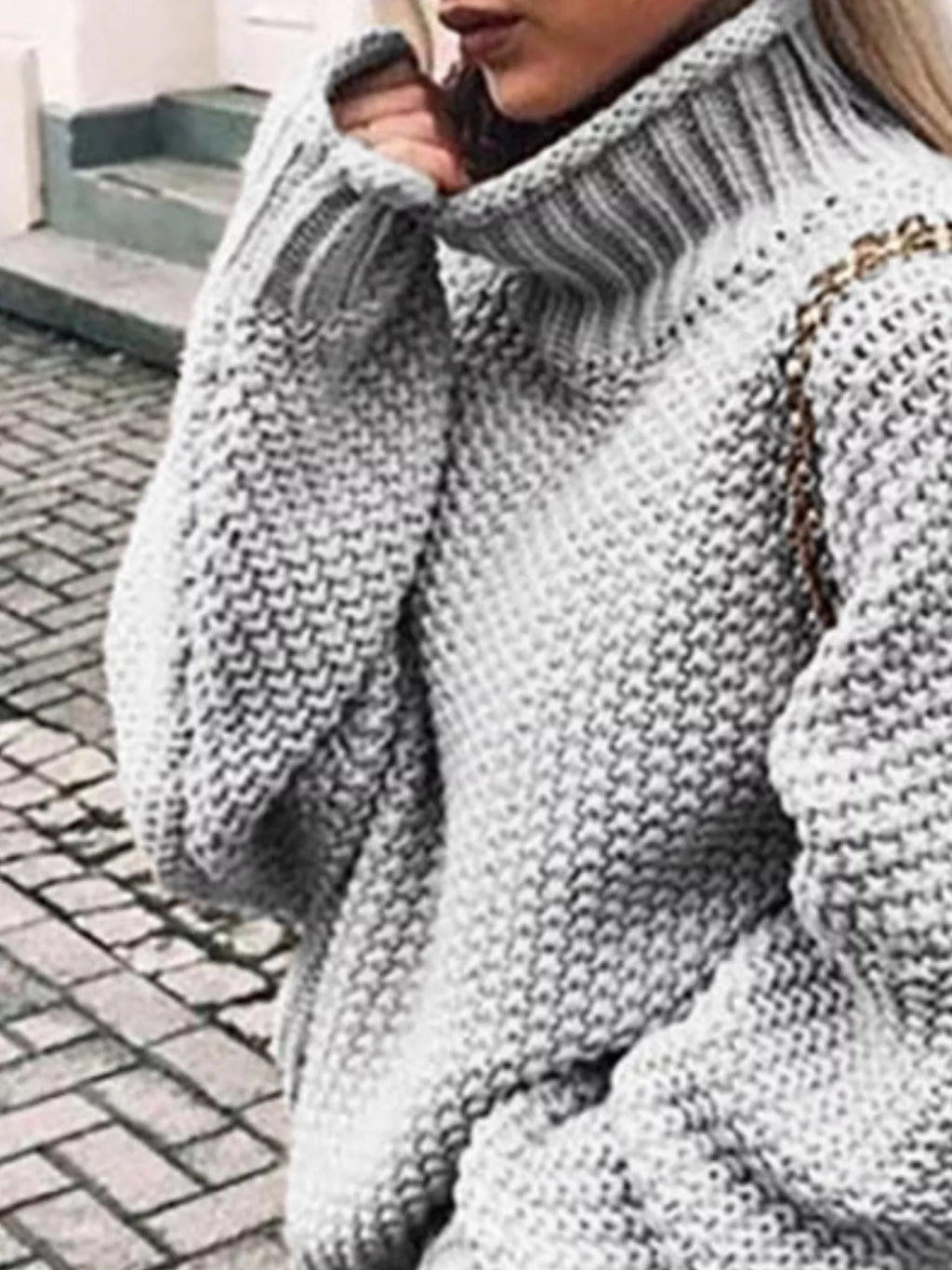 Chunky Knit Turtleneck Sweater