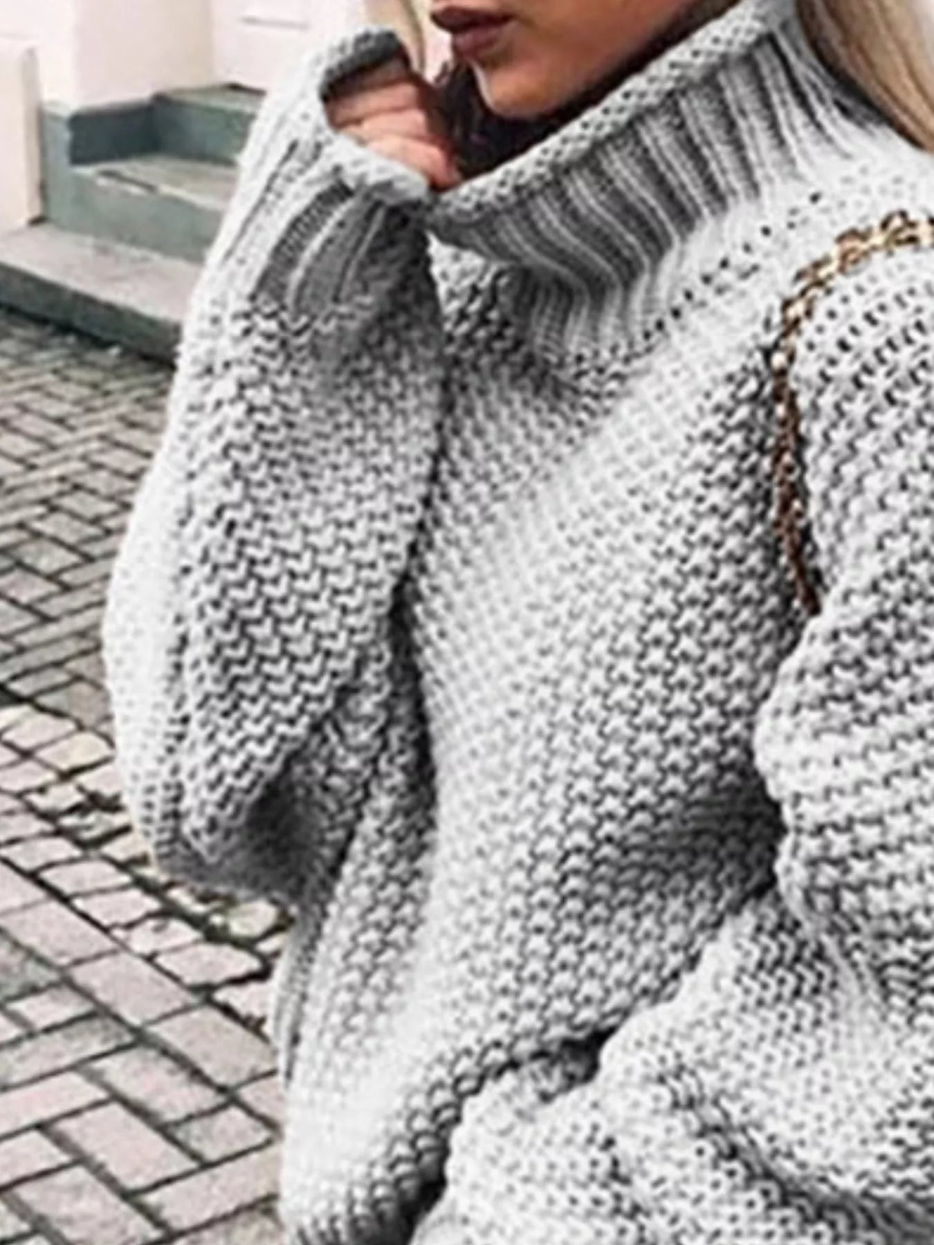 Chunky Knit Turtleneck Sweater