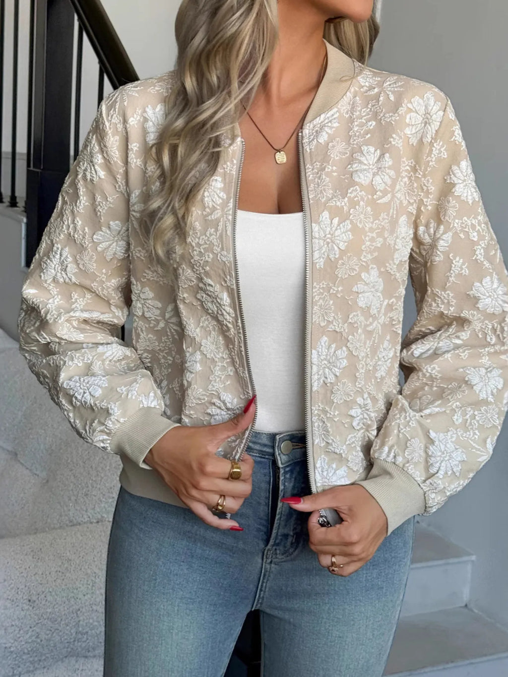 Zip Up Long Sleeve Jacket