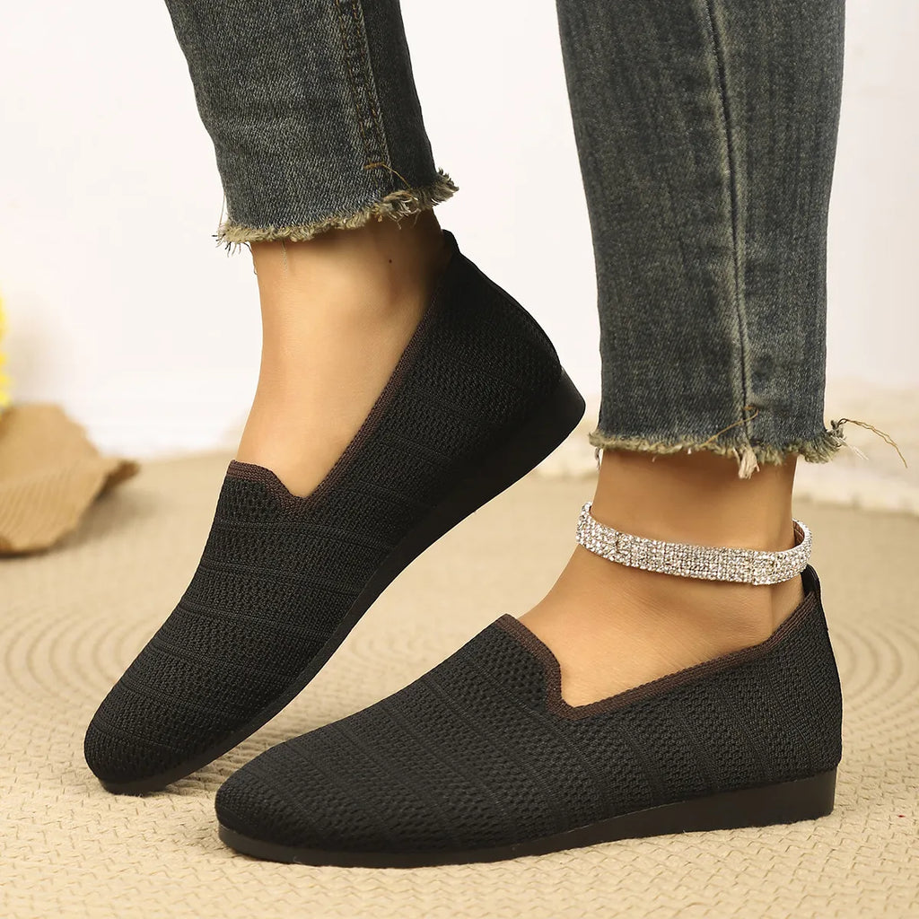 Breathable Knit Slip-On Loafers