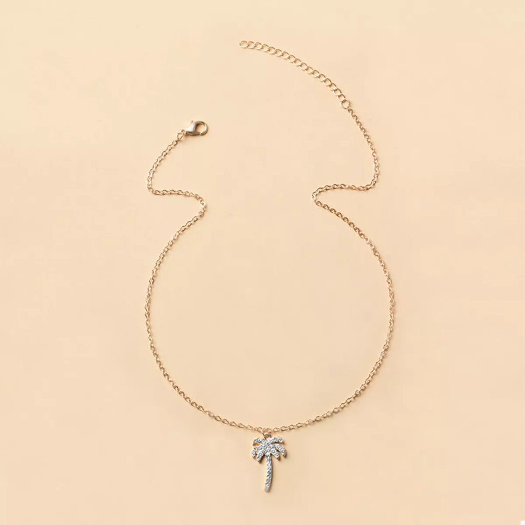 Palm Tree Pendant Necklace