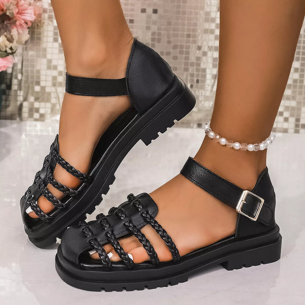 Round Toe Platform Sandals