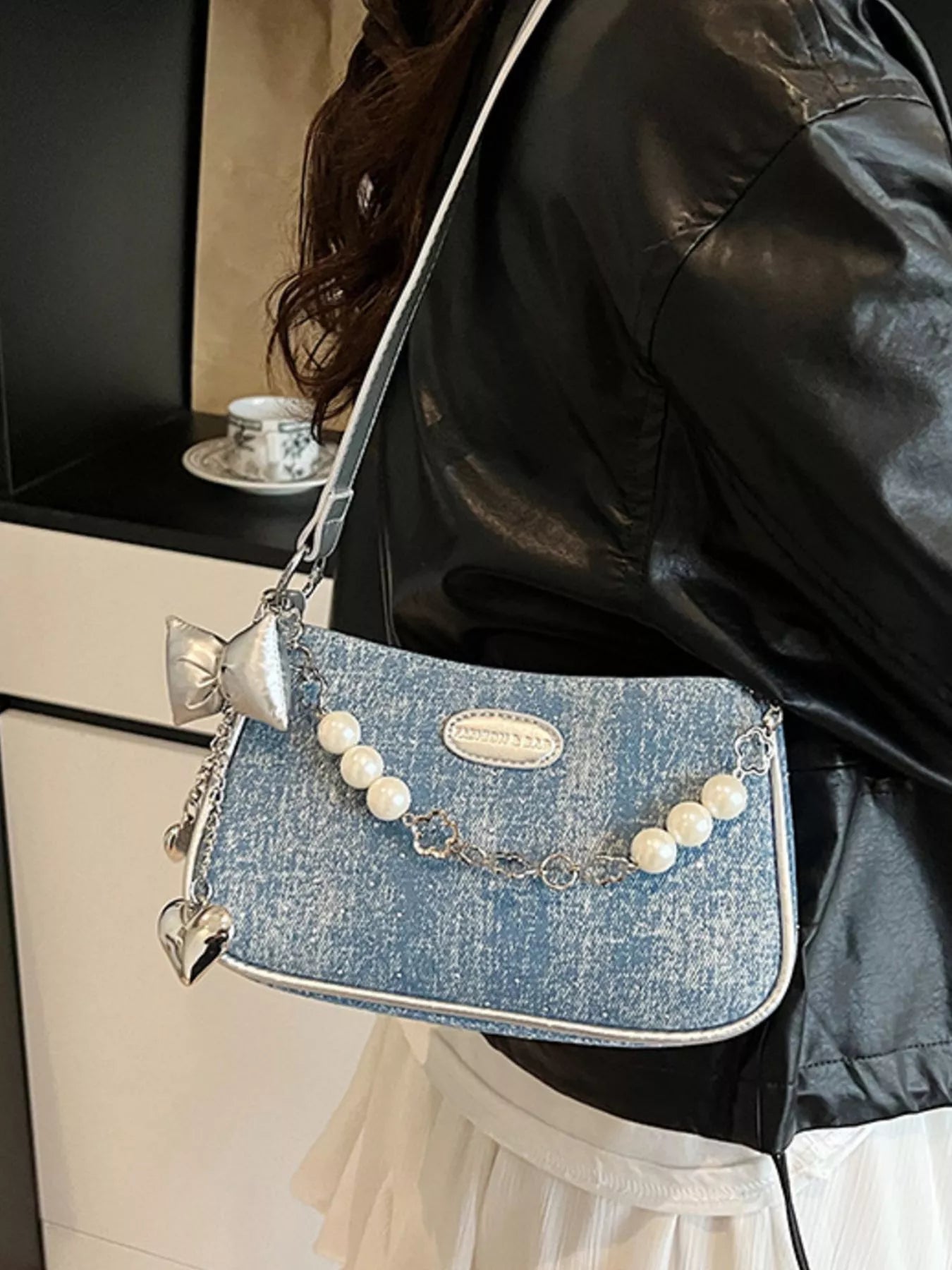 Pearl Chain Shoulder Bag