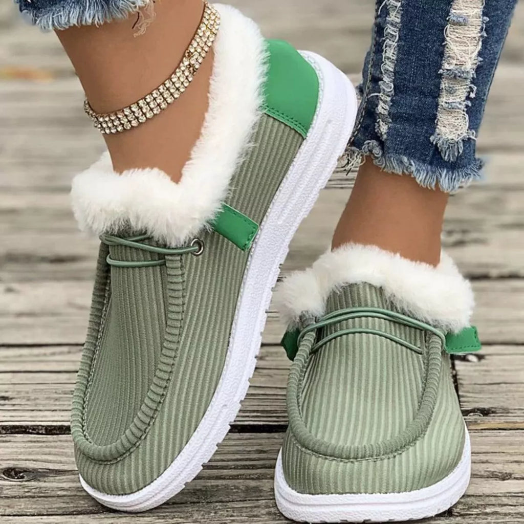 Cozy Plush-Lined Flats Slip-Ons