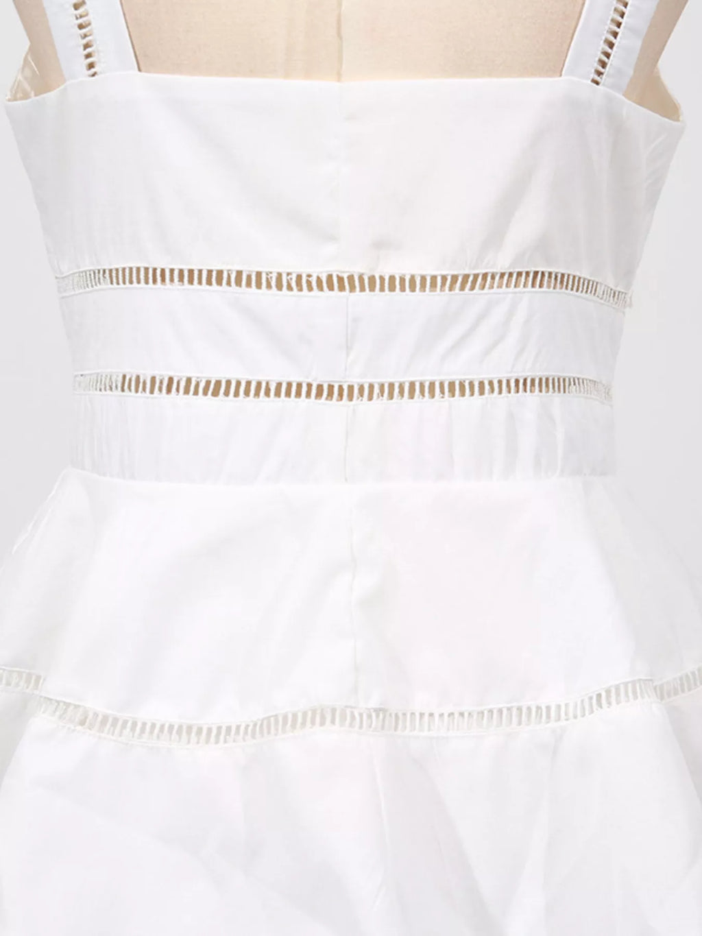 Sleeveless Eyelet Embroidered Button-Down Midi Dress