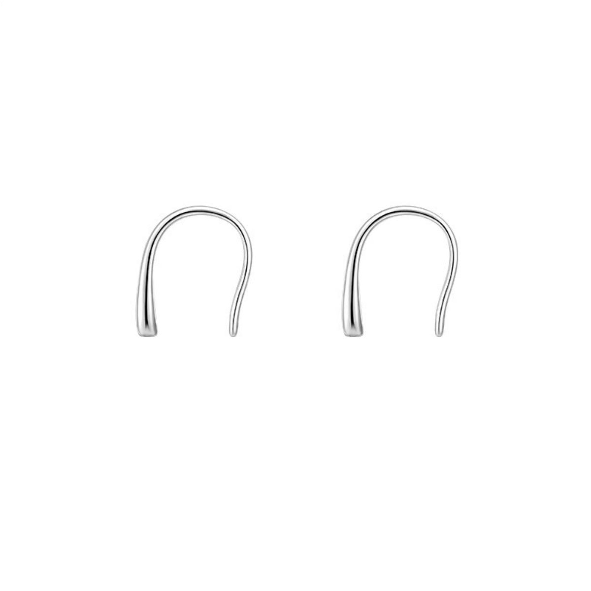 925 Sterling Silver U Shaped Earrings