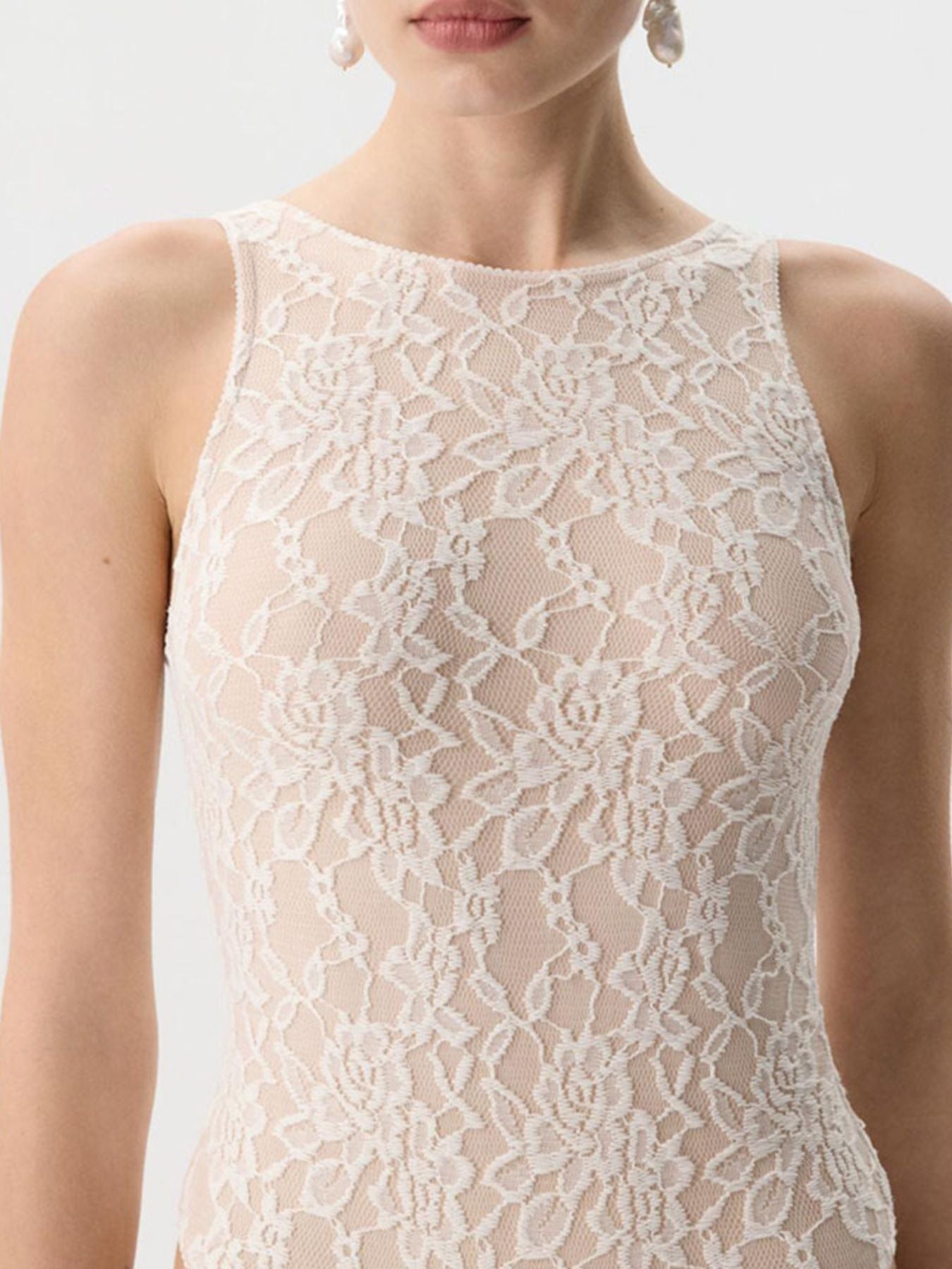 Lace Round Neck Tank