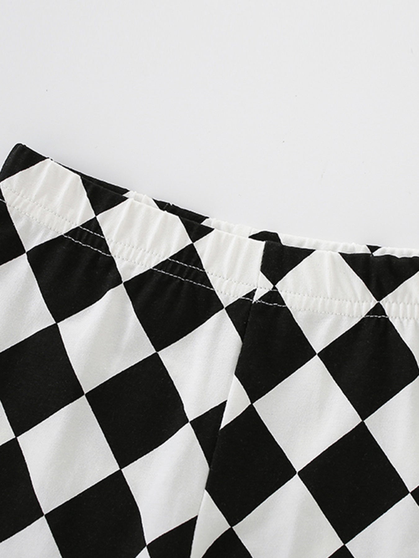 Children's Graphic Tee & Checkered Shorts Set