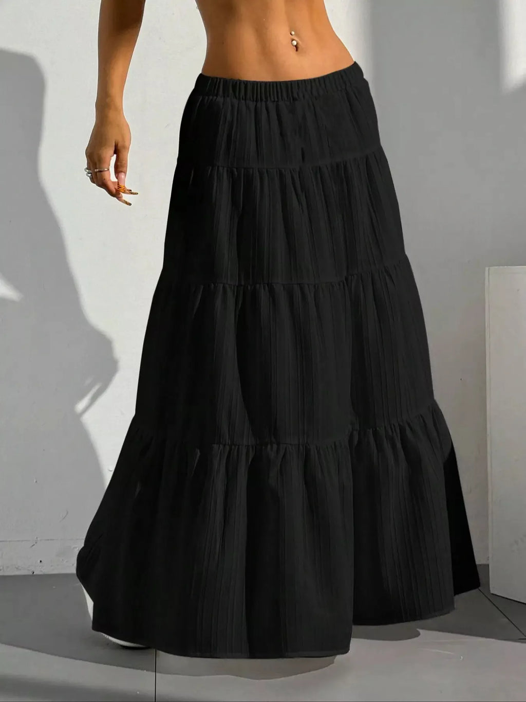 Flowy Tiered Maxi Skirt