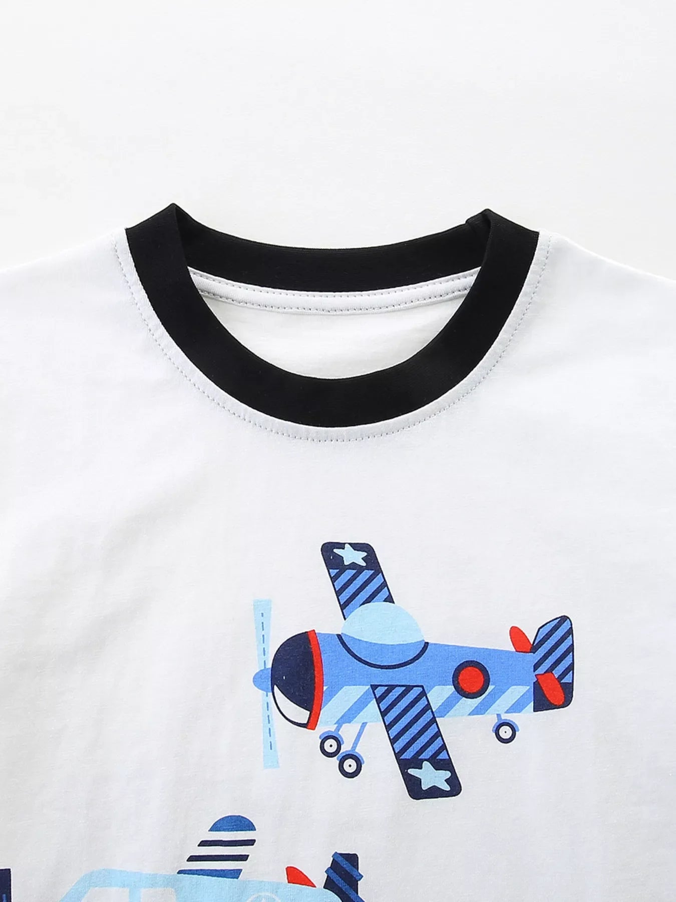Kids' Airplane Print T-shirt and Shorts Set