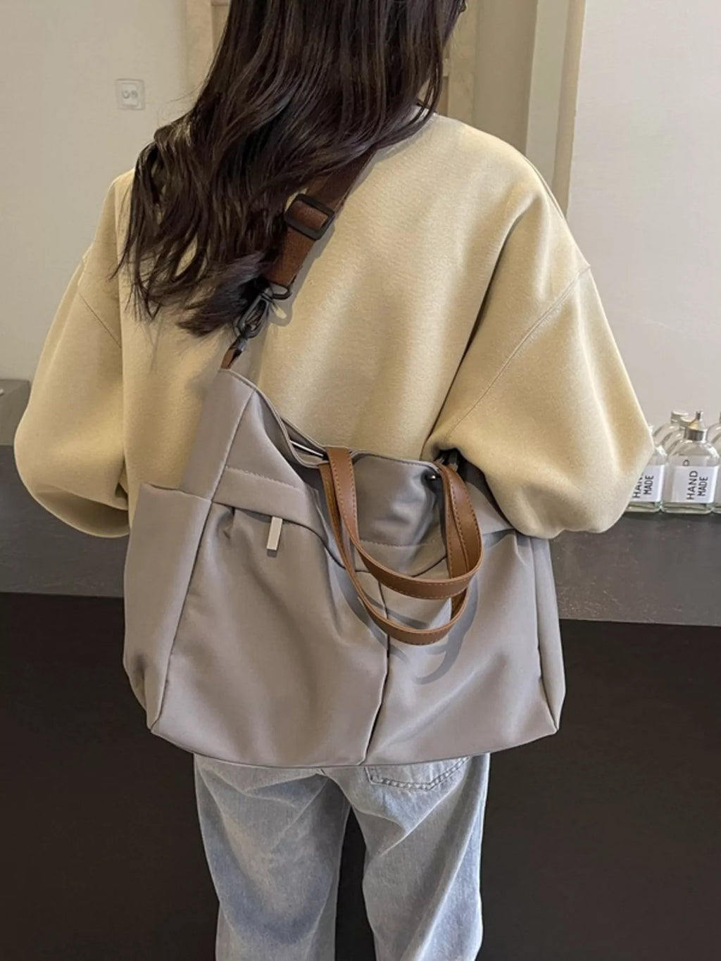 Casual Lightweight Nylon Tote Handbag