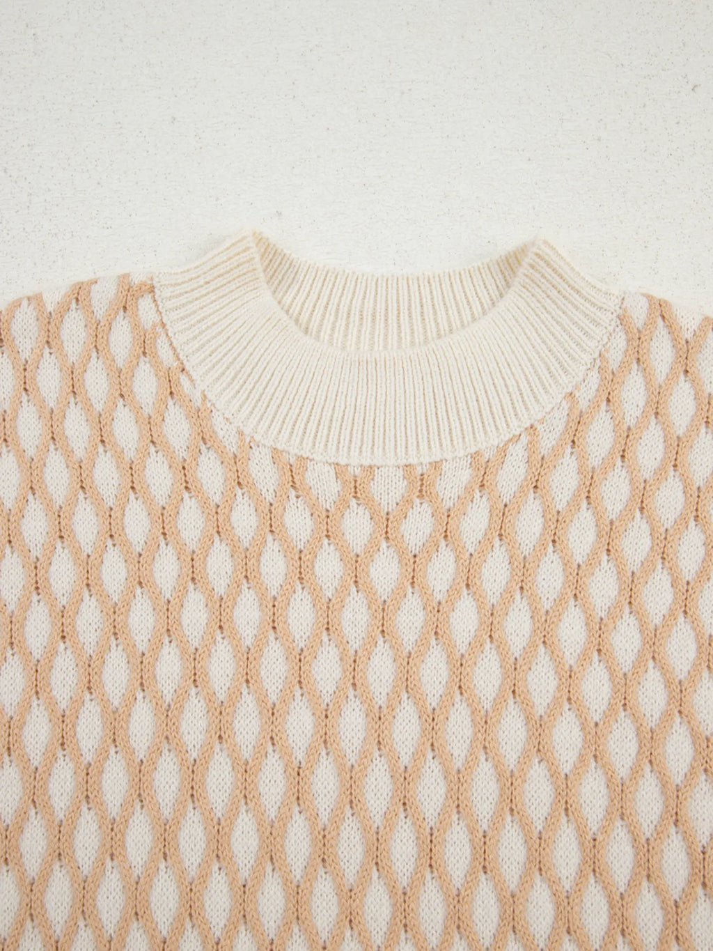 Textured Knit Mock Neck Sweater