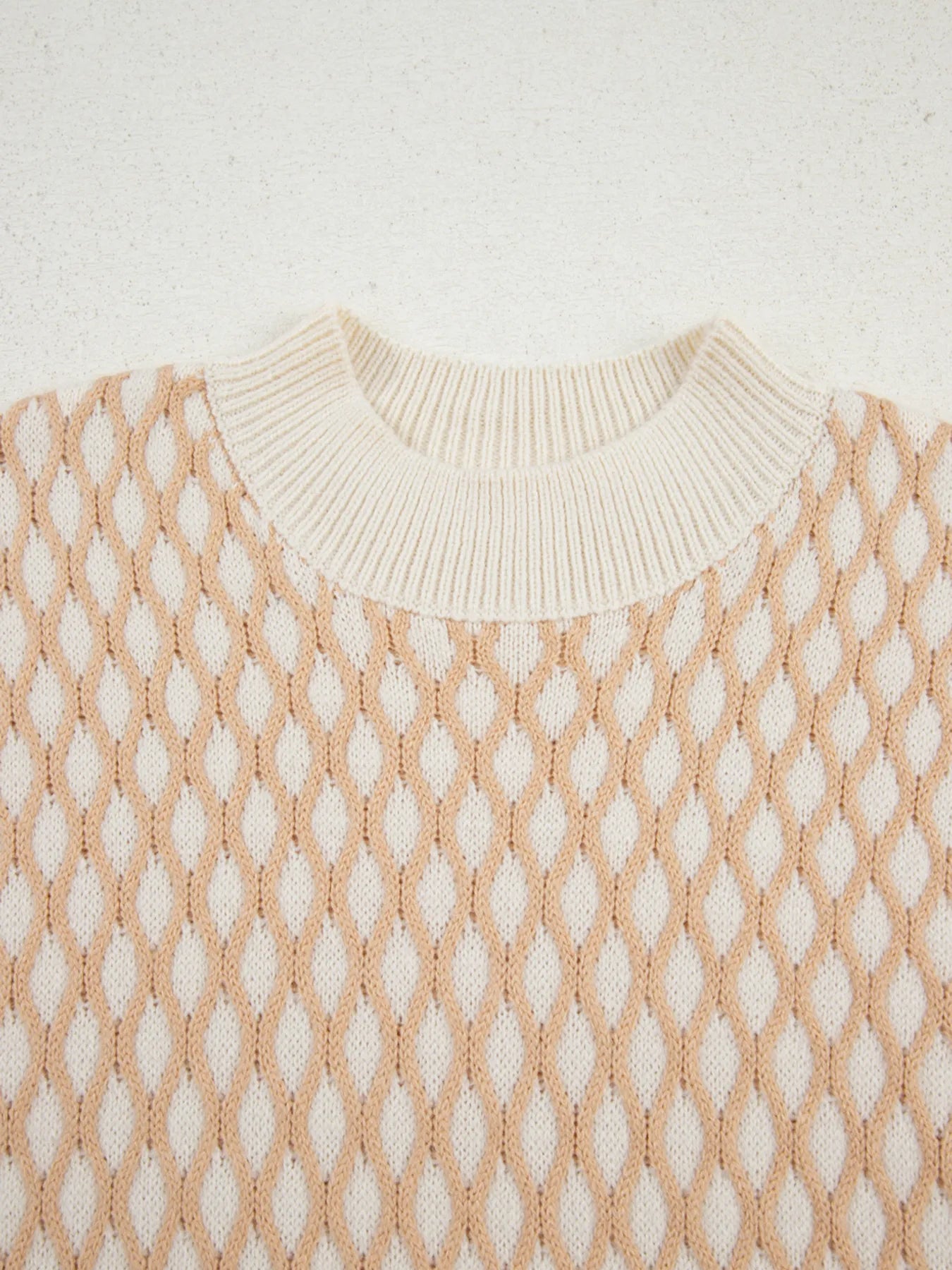 Textured Knit Mock Neck Sweater