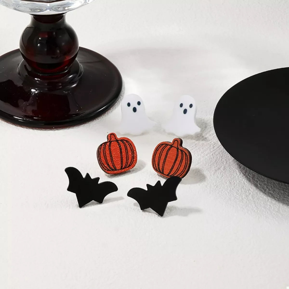 3 Piece Halloween-Themed Stud Earrings