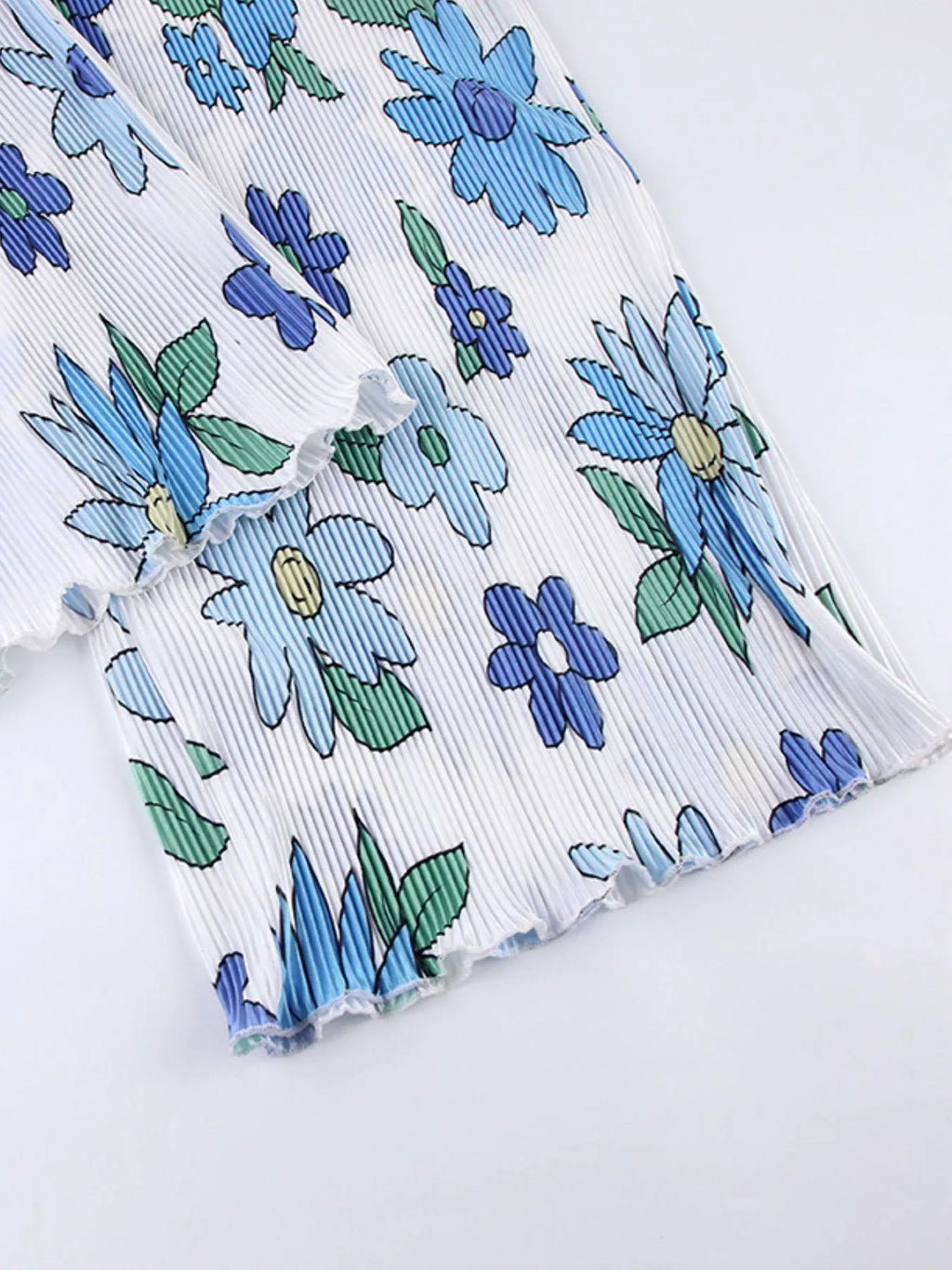Printed Button Up Shirt and Pants Set