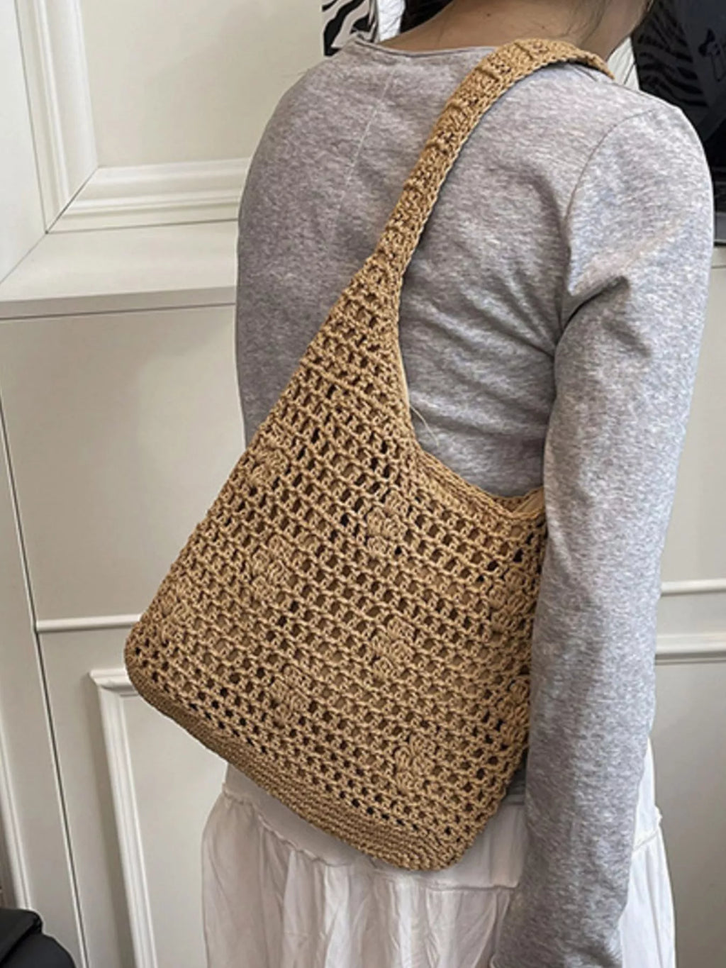 Knitted Crochet Shoulder Bag