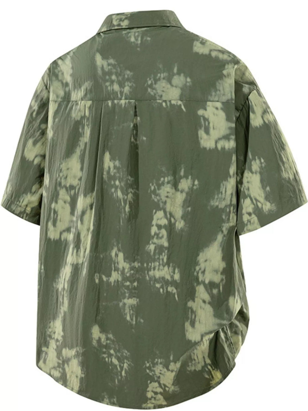 Men's Plus Size Tie-Dye Print Casual Short Sleeve Shirt