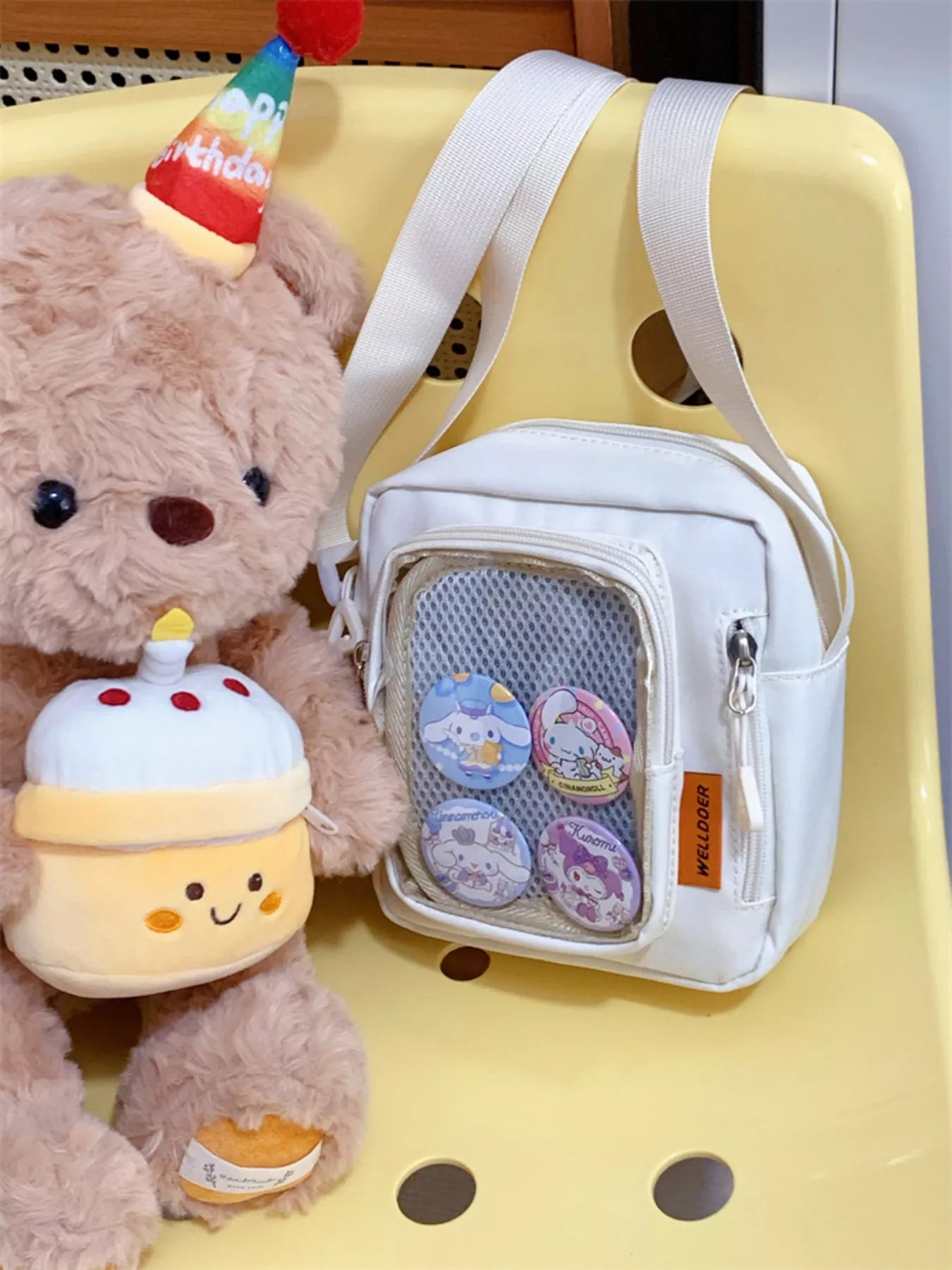 Badge Display Crossbody Bag