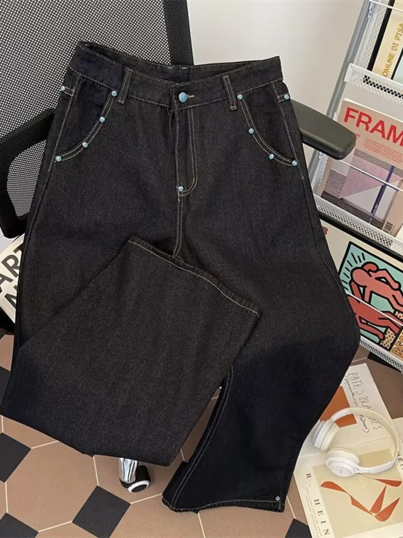Men's Wide Leg Jeans