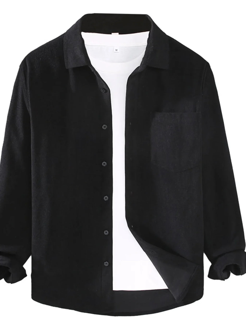 Men's Plus Size Button Up Long Sleeve Shirt