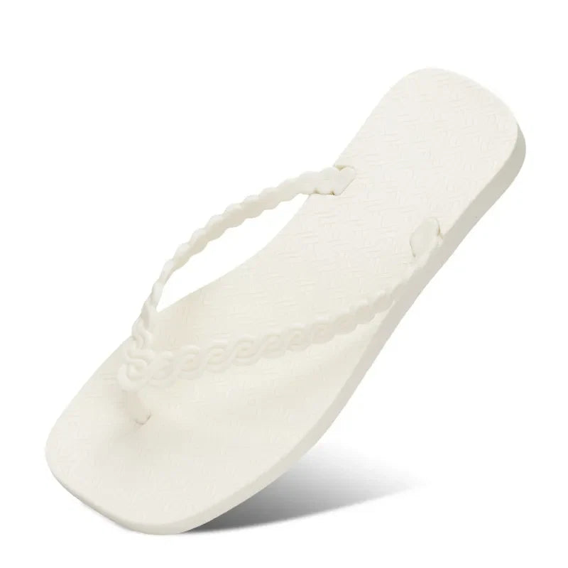 Braided Strap Beach Toe Post Slippers