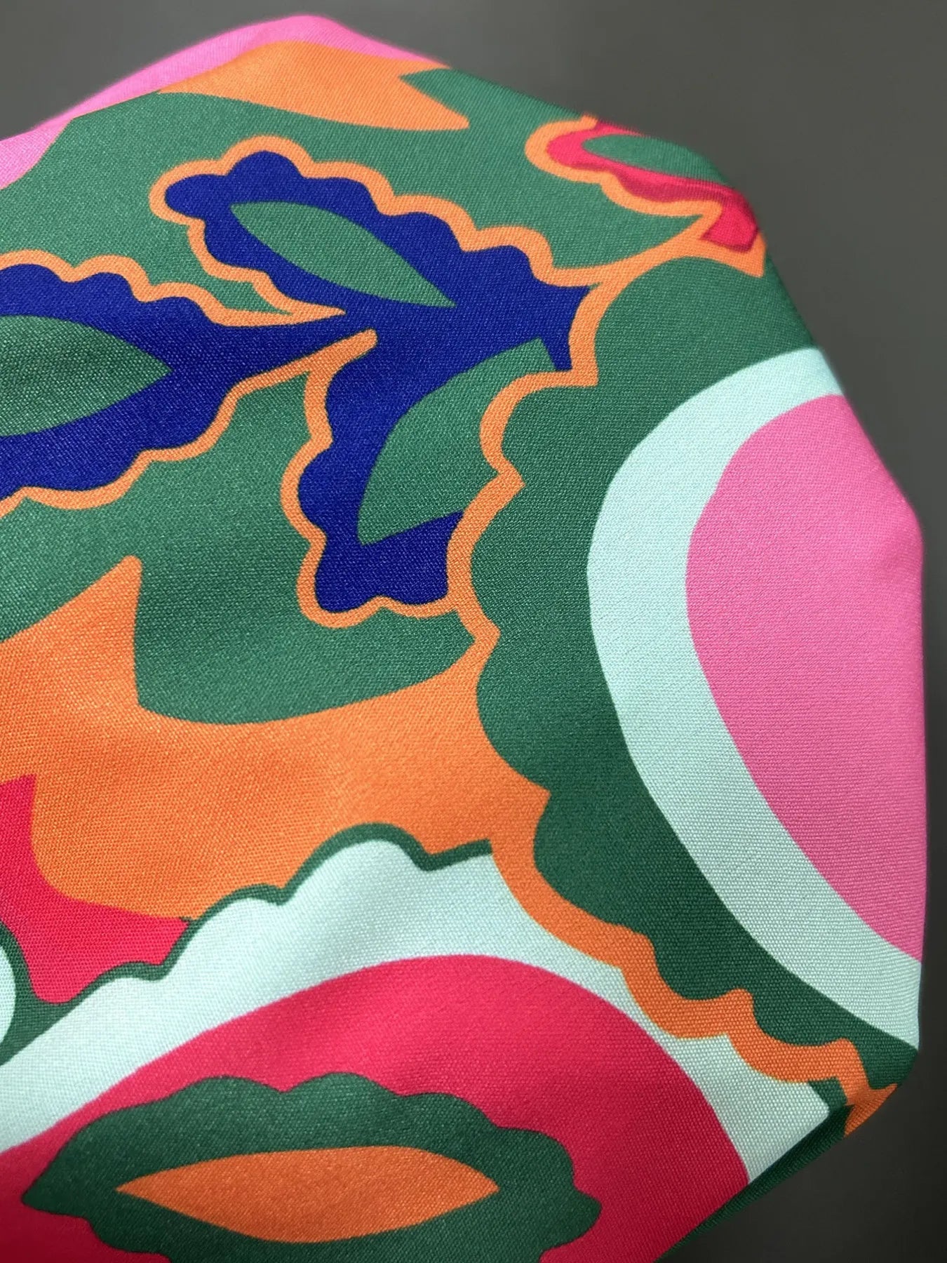 Printed Tie Neck Short Sleeve Blouse