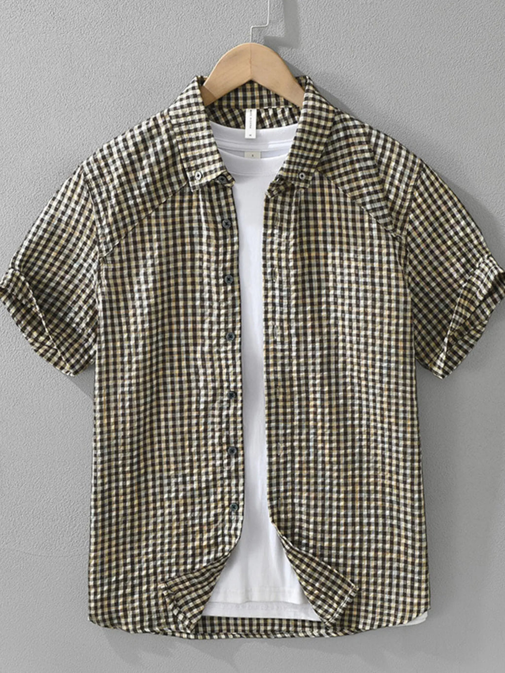 Men's Plus Size Button Up Short Sleeve Shirt