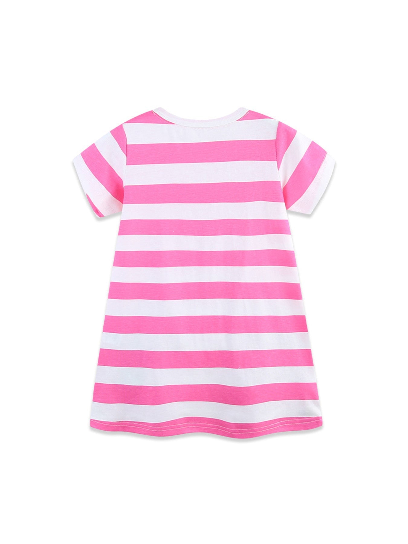 Children's Bee Embroidered Striped Casual Dress