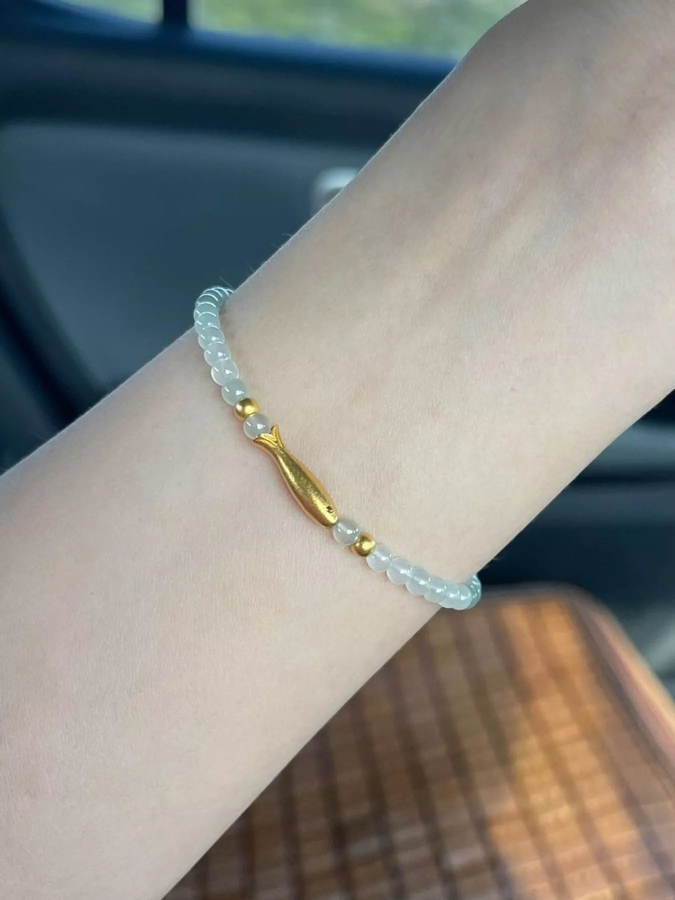 18K Gold-Plated Fish Beaded Bracelet