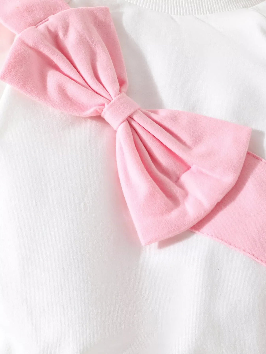 Children's Bow Decor Long Sleeve Baby One-Piece Bodysuit