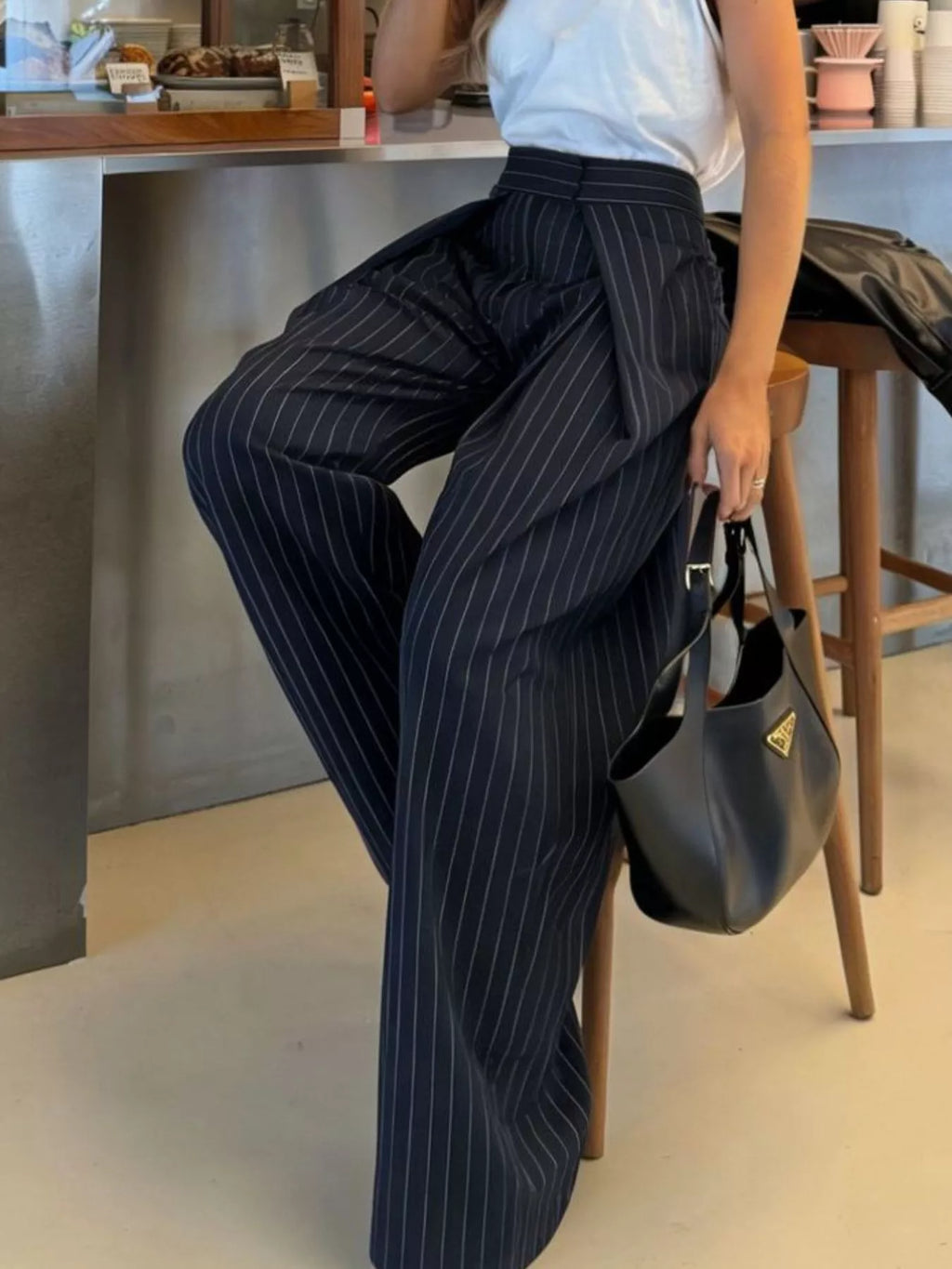 High-Waisted Wide-Leg Pants