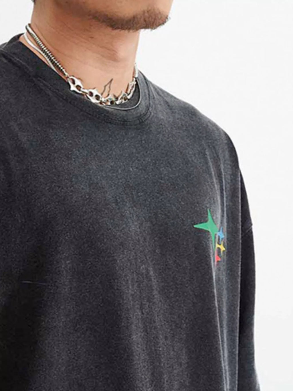 Men's Vintage Graphic Oversized Washed T-Shirt
