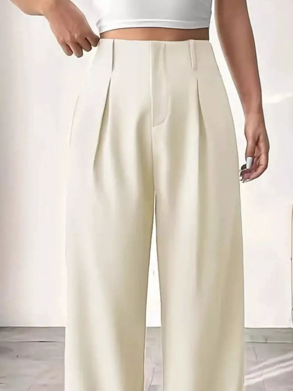 Wide Leg Pleated Pants