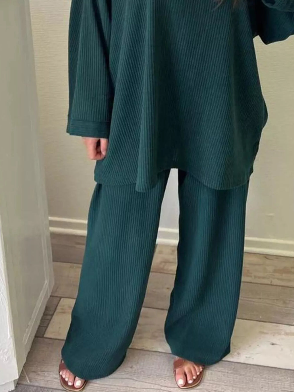 Relaxed Fit Corduroy Top and Pants Set