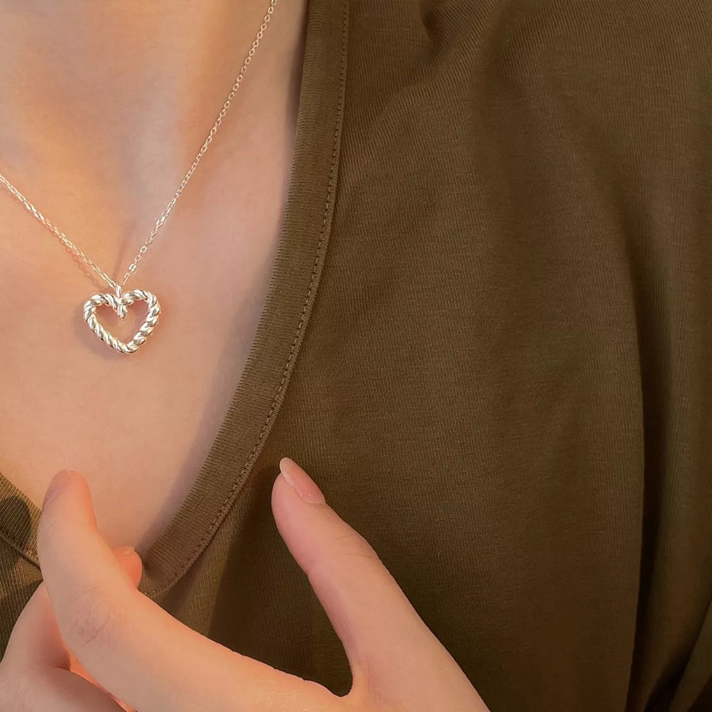 925 Sterling Silver Heart Necklace