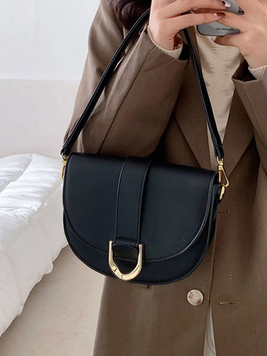 Buckle Flap Crossbody Bag