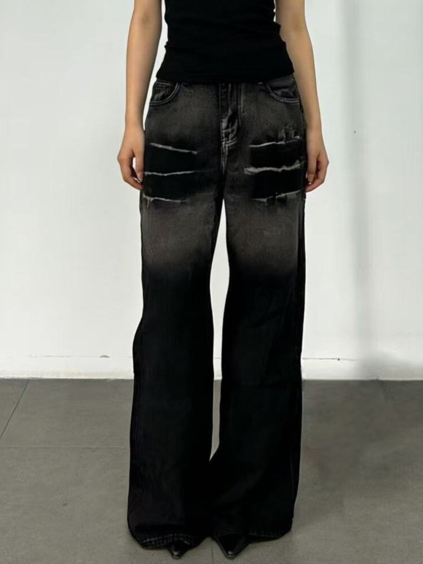 Washed Wide Leg Jeans