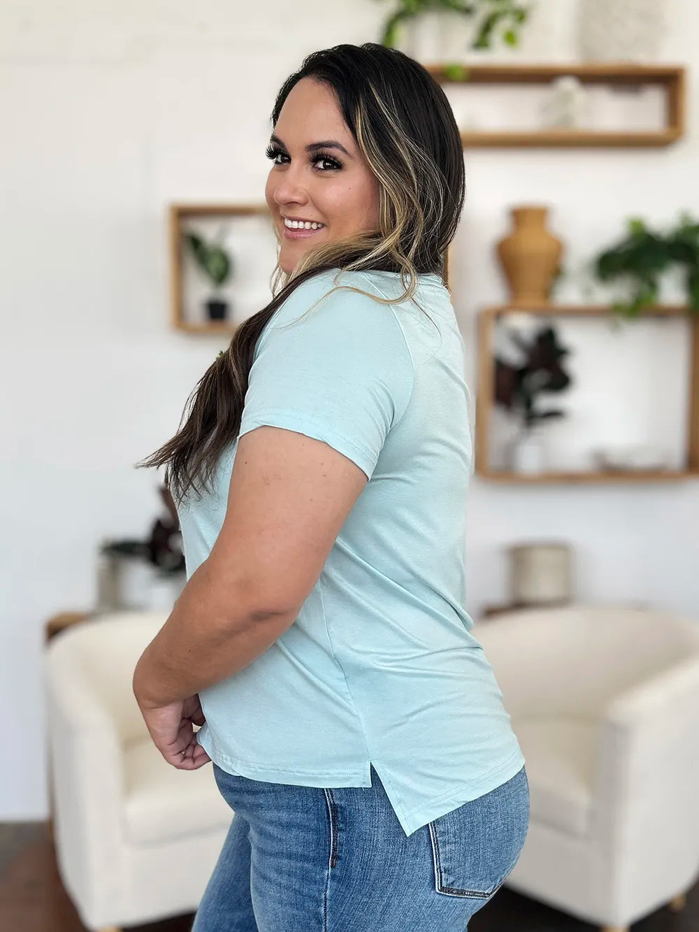 Basic Bae Bamboo Full Size  Round Neck Short Sleeve T-Shirt Plus Size